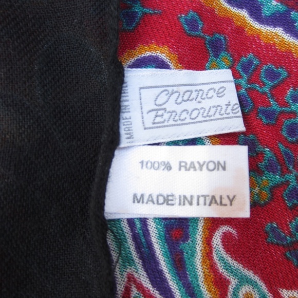 Chance Encounters Scarf Women's Floral print 100% Rayon Fall Soft MADE IN ITALY - Picture 5 of 8